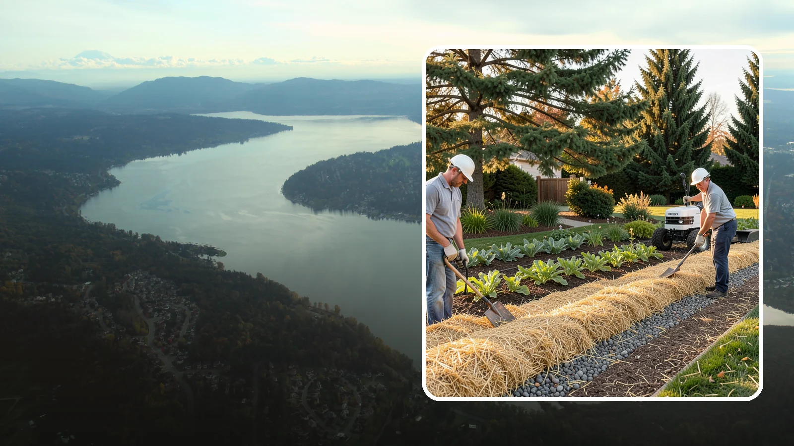 Straw Mulch Installation in Sammamish, King County, WA - We install clean straw mulch to protect vegetable gardens and new seedings while retaining moisture and warmth.