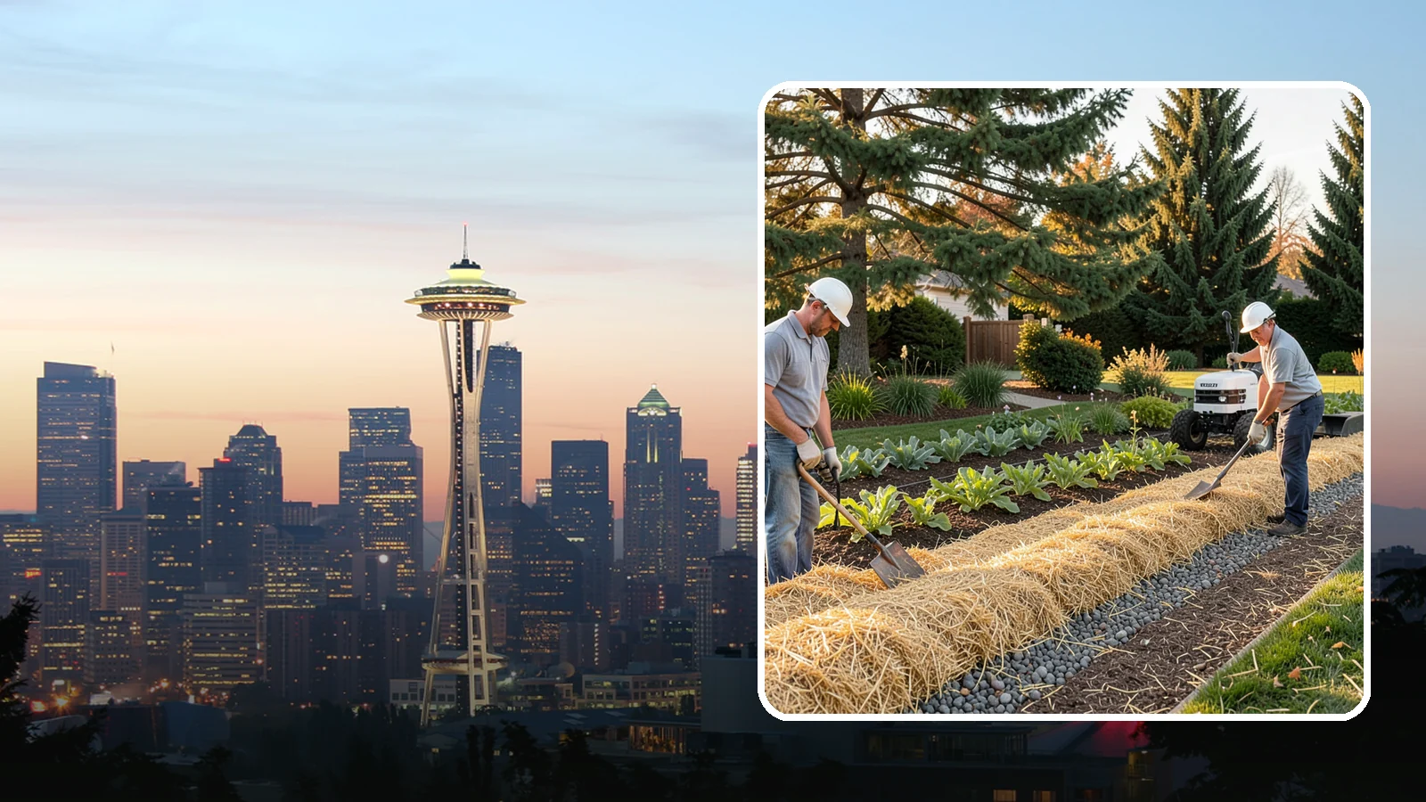 Straw Mulch Installation in Seattle, King County, WA - We install clean straw mulch to protect vegetable gardens and new seedings while retaining moisture and warmth.