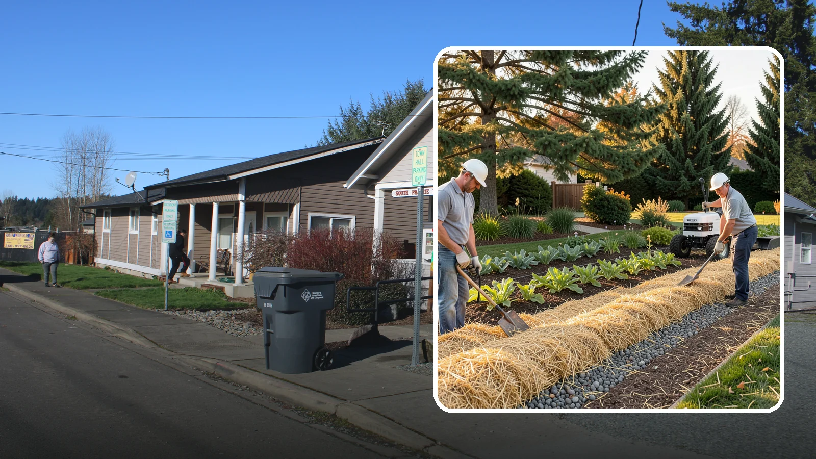 Straw Mulch Installation in South Prairie, Pierce County, WA - We install clean straw mulch to protect vegetable gardens and new seedings while retaining moisture and warmth.