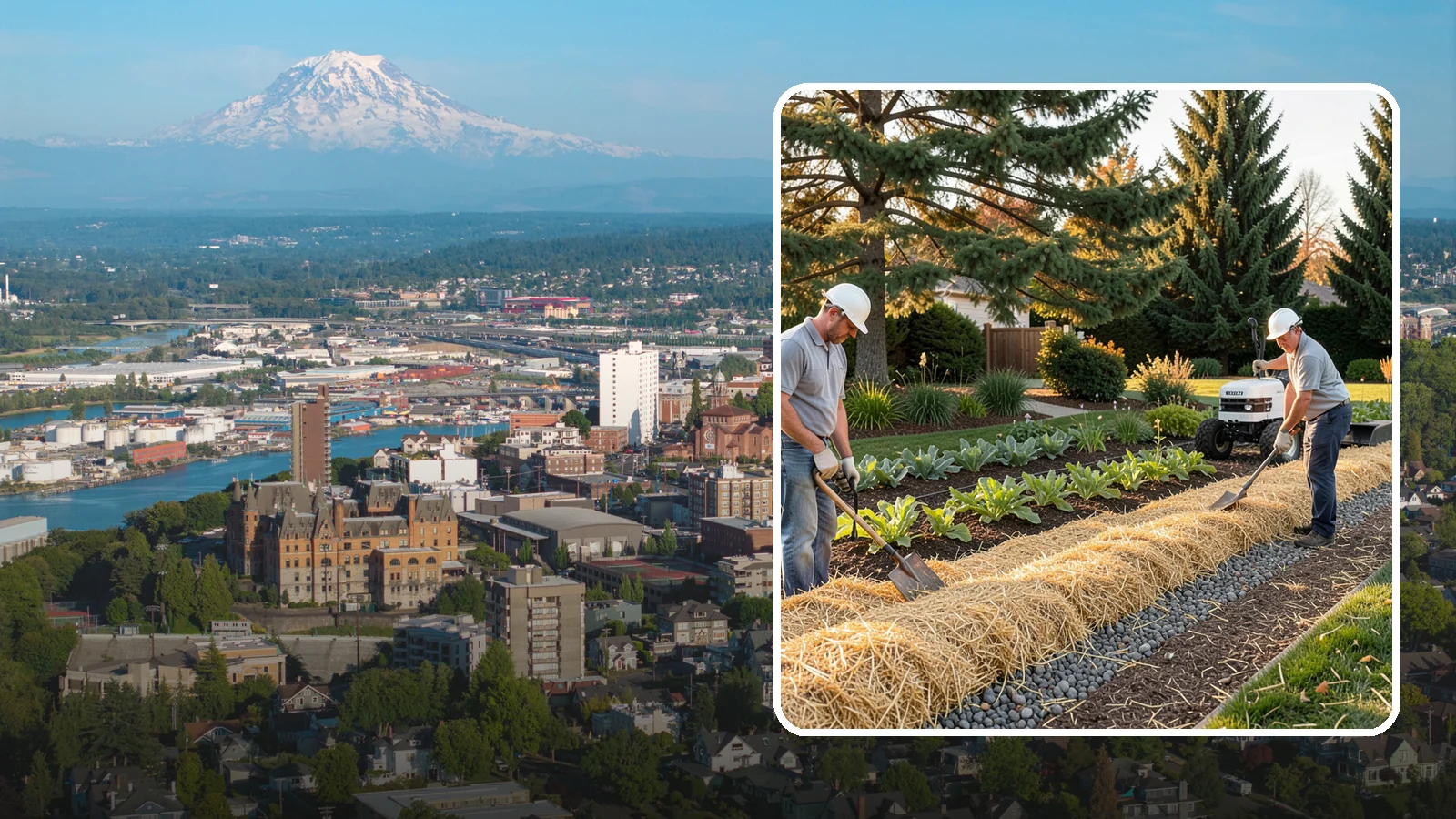 Straw Mulch Installation in Tacoma, Pierce County, WA - We install clean straw mulch to protect vegetable gardens and new seedings while retaining moisture and warmth.