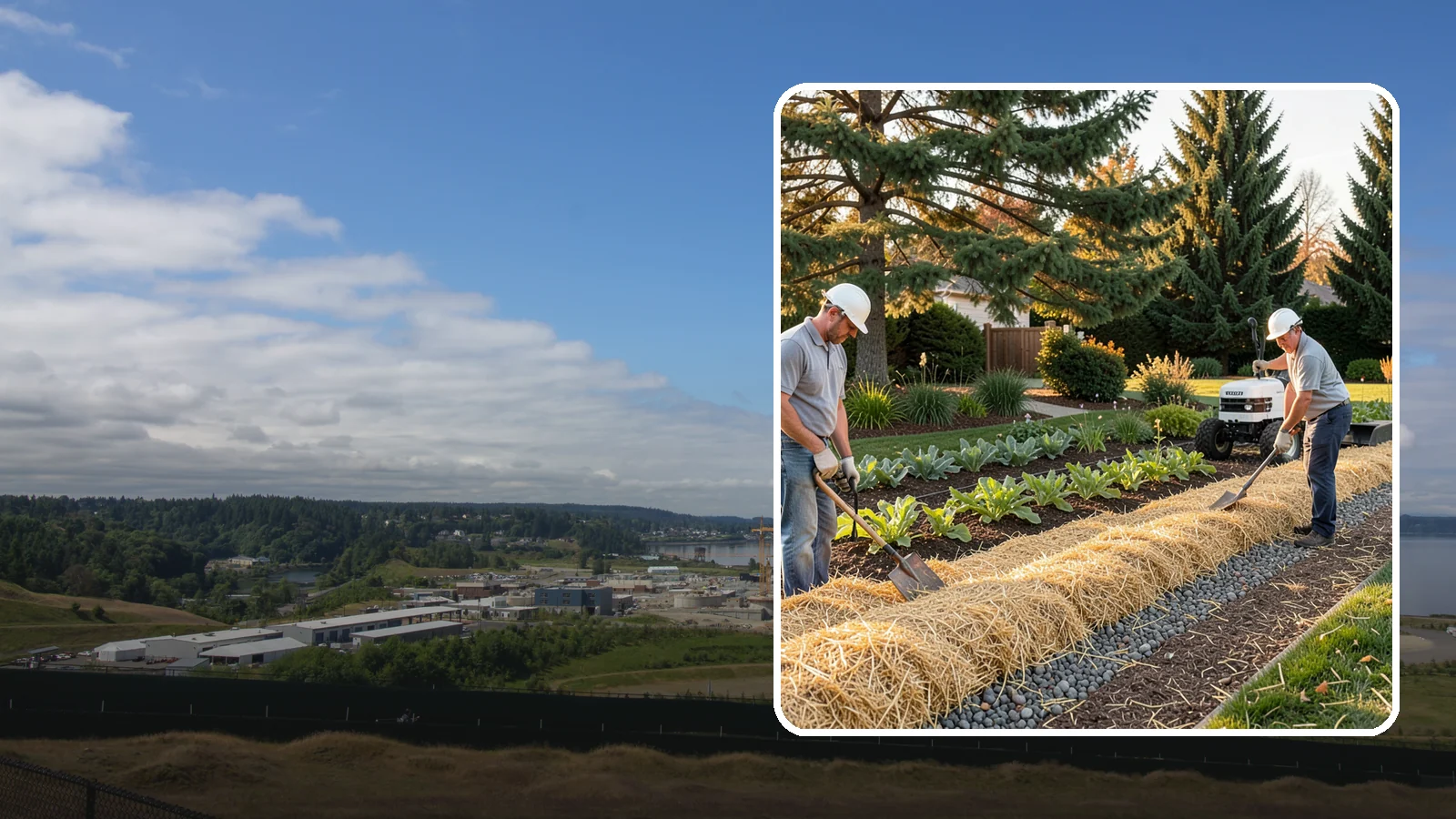 Straw Mulch Installation in University Place, Pierce County, WA - We install clean straw mulch to protect vegetable gardens and new seedings while retaining moisture and warmth.