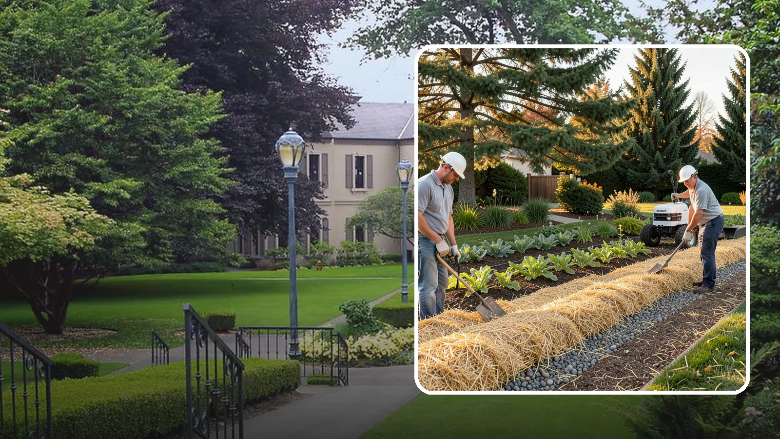 Straw Mulch Installation in Woodinville, King County, WA - We install clean straw mulch to protect vegetable gardens and new seedings while retaining moisture and warmth.