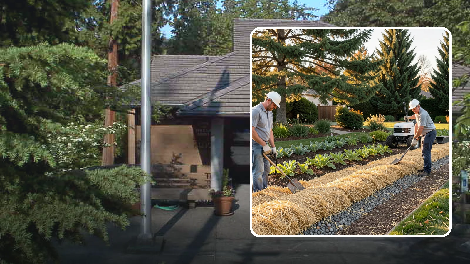 Straw Mulch Installation in Yarrow Point, King County, WA - We install clean straw mulch to protect vegetable gardens and new seedings while retaining moisture and warmth.