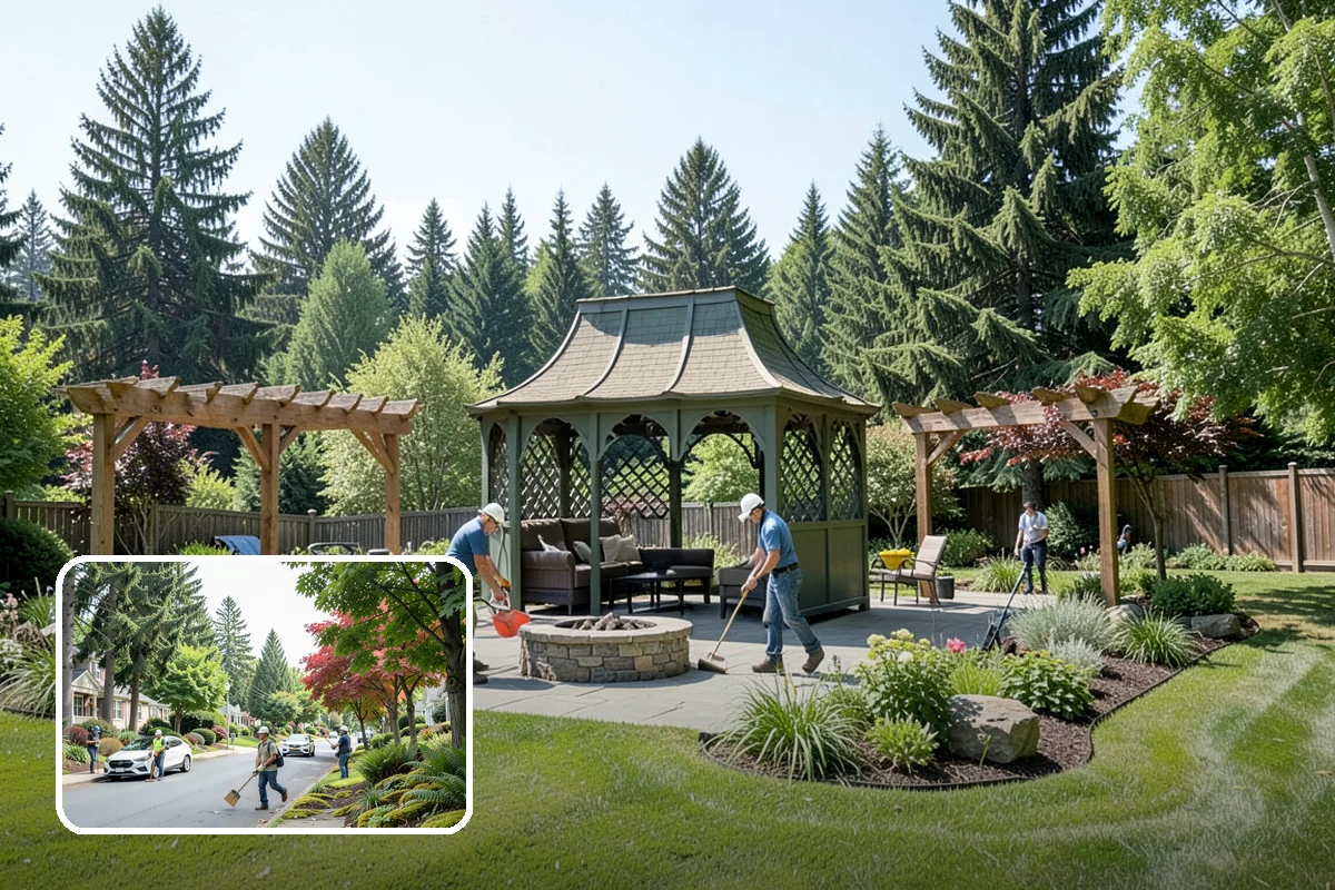Stream Installation in Beaux Arts Village, King County, WA - The sound of a natural creek