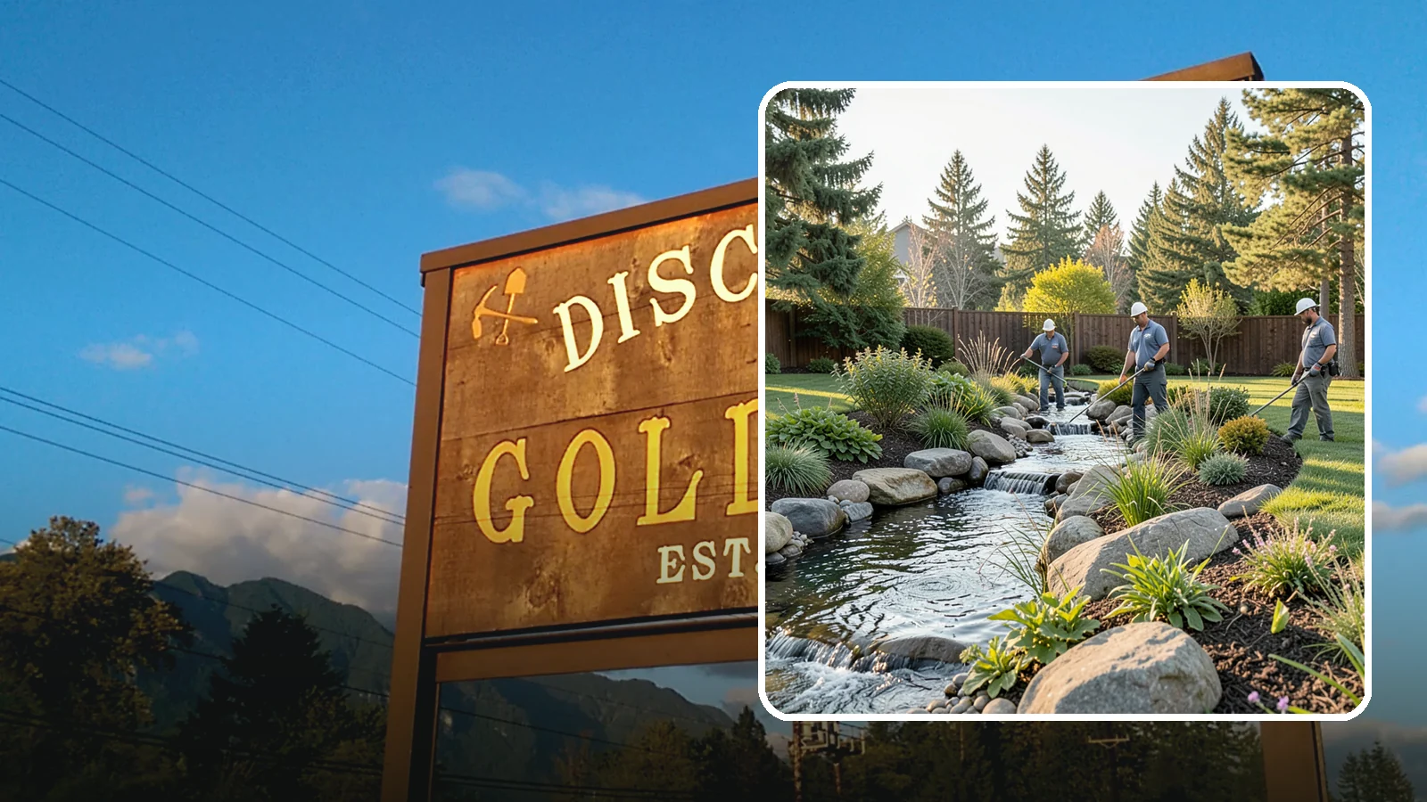 Stream Installation in Gold Bar, Snohomish County, WA - Meandering garden streams that wind through the landscape with the natural sound of flowing water.