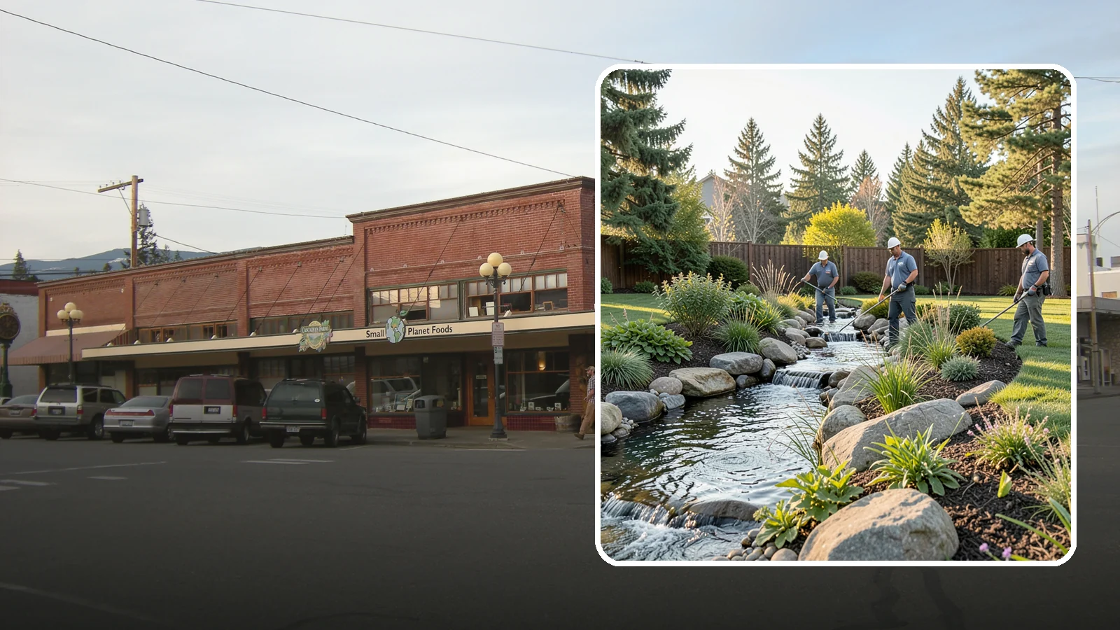 Stream Installation in Sedro-Woolley, Skagit County, WA - Meandering garden streams that wind through the landscape with the natural sound of flowing water.