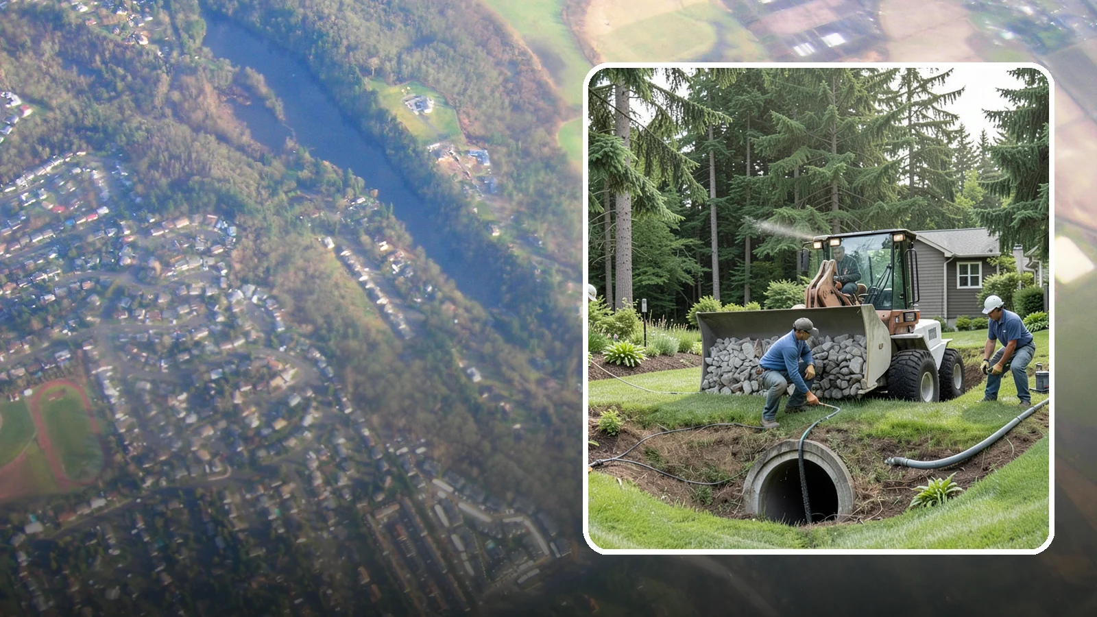 Sump Pump Drainage in Algona, King County, WA - We install sump pump systems that actively collect and pump water out of low areas where gravity drainage is not possible.