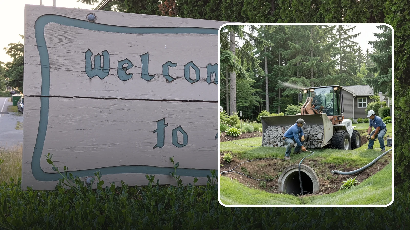 Sump Pump Drainage in Brier, Snohomish County, WA - We install sump pump systems that actively collect and pump water out of low areas where gravity drainage is not possible.