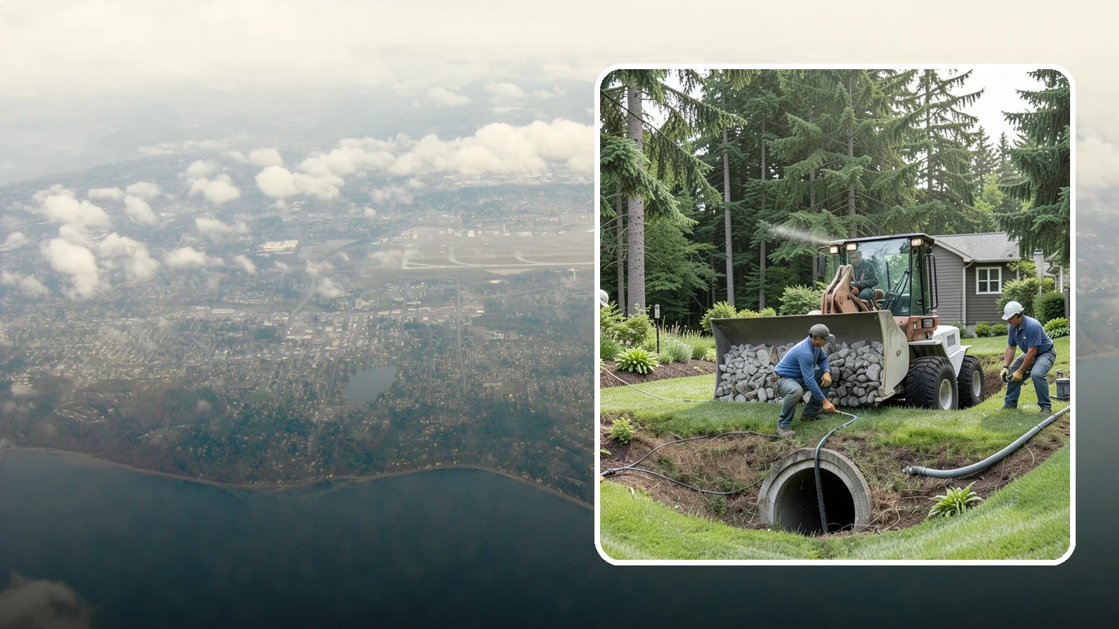 Sump Pump Drainage in Burien, King County, WA - We install sump pump systems that actively collect and pump water out of low areas where gravity drainage is not possible.