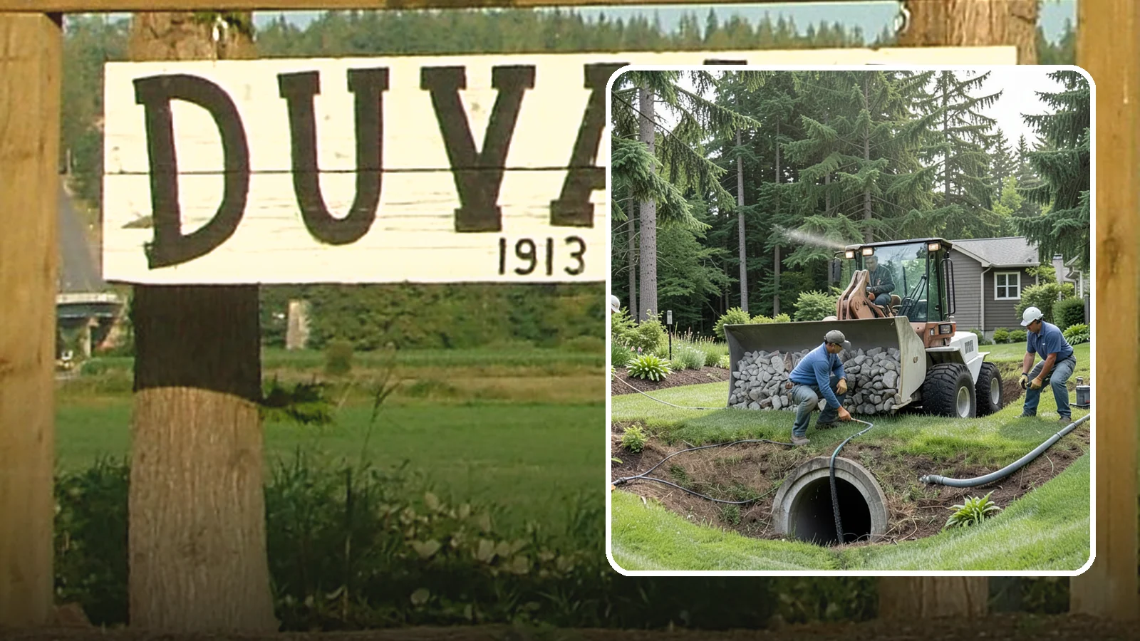 Sump Pump Drainage in Duvall, King County, WA - We install sump pump systems that actively collect and pump water out of low areas where gravity drainage is not possible.