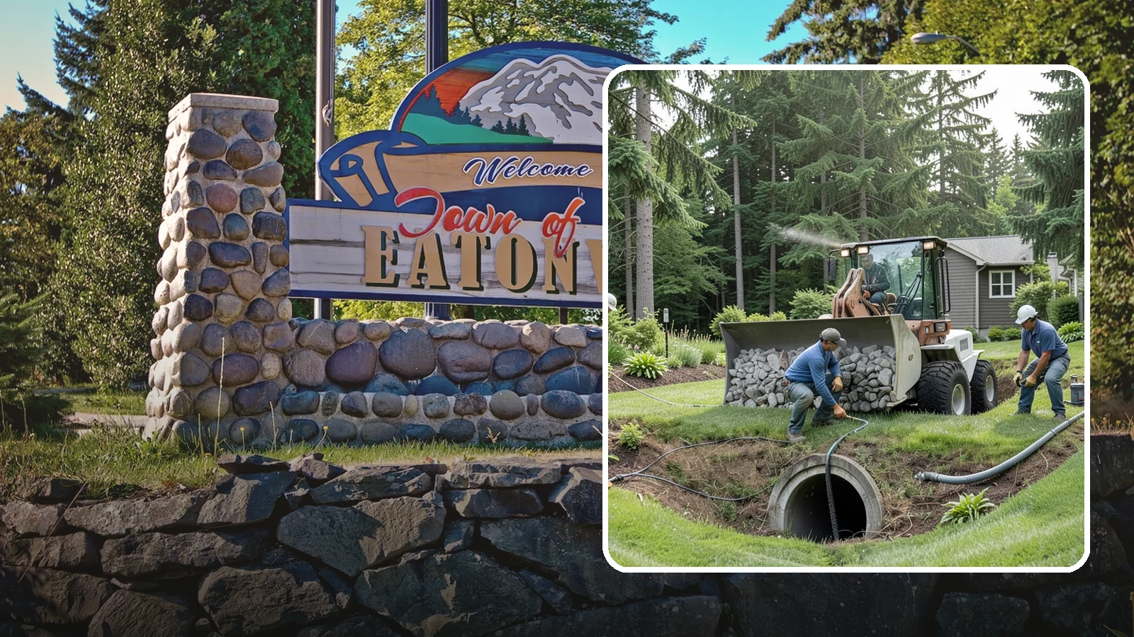 Sump Pump Drainage in Eatonville, Pierce County, WA - We install sump pump systems that actively collect and pump water out of low areas where gravity drainage is not possible.