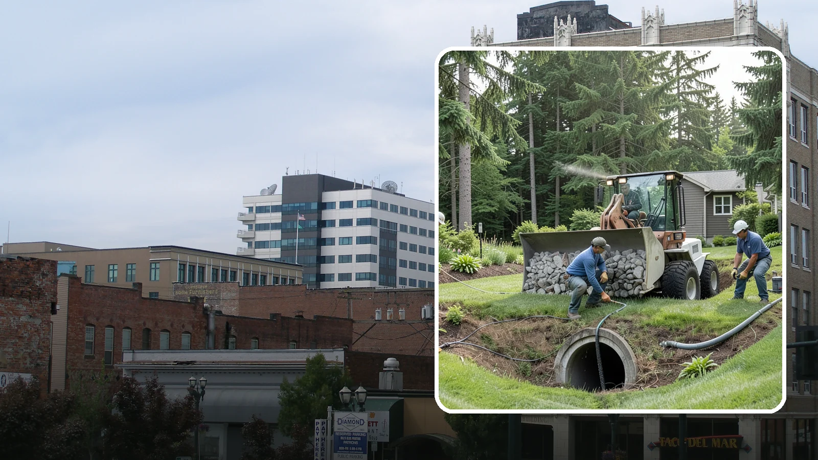 Sump Pump Drainage in Everett, Snohomish County, WA - We install sump pump systems that actively collect and pump water out of low areas where gravity drainage is not possible.