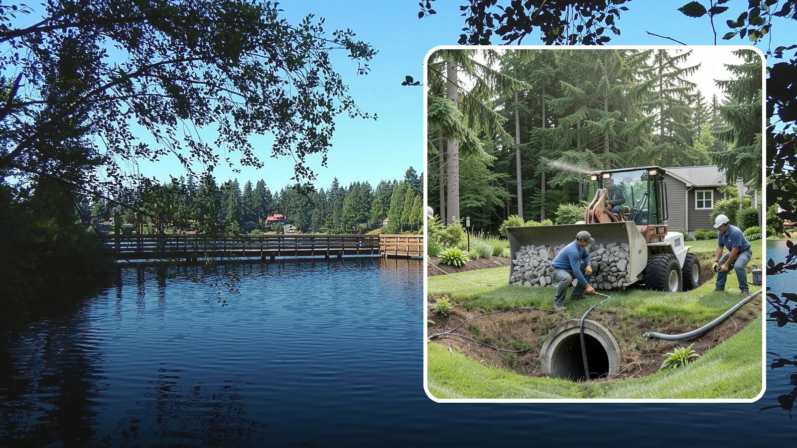 Sump Pump Drainage in Federal Way, King County, WA - We install sump pump systems that actively collect and pump water out of low areas where gravity drainage is not possible.