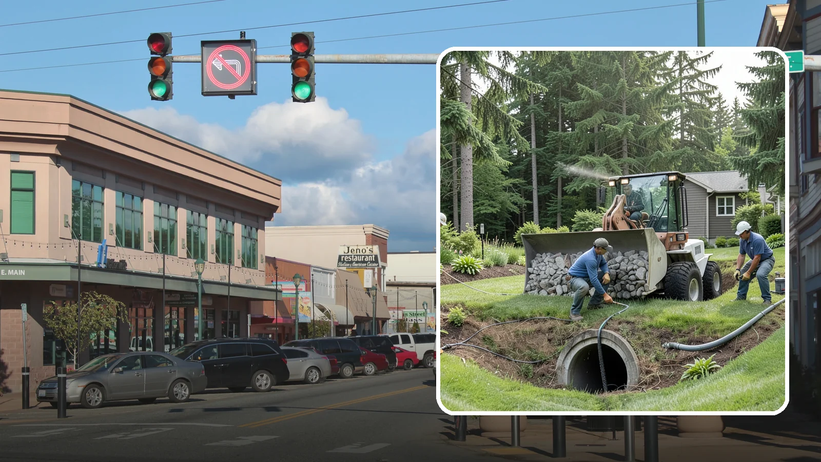 Sump Pump Drainage in Monroe, Snohomish County, WA - We install sump pump systems that actively collect and pump water out of low areas where gravity drainage is not possible.