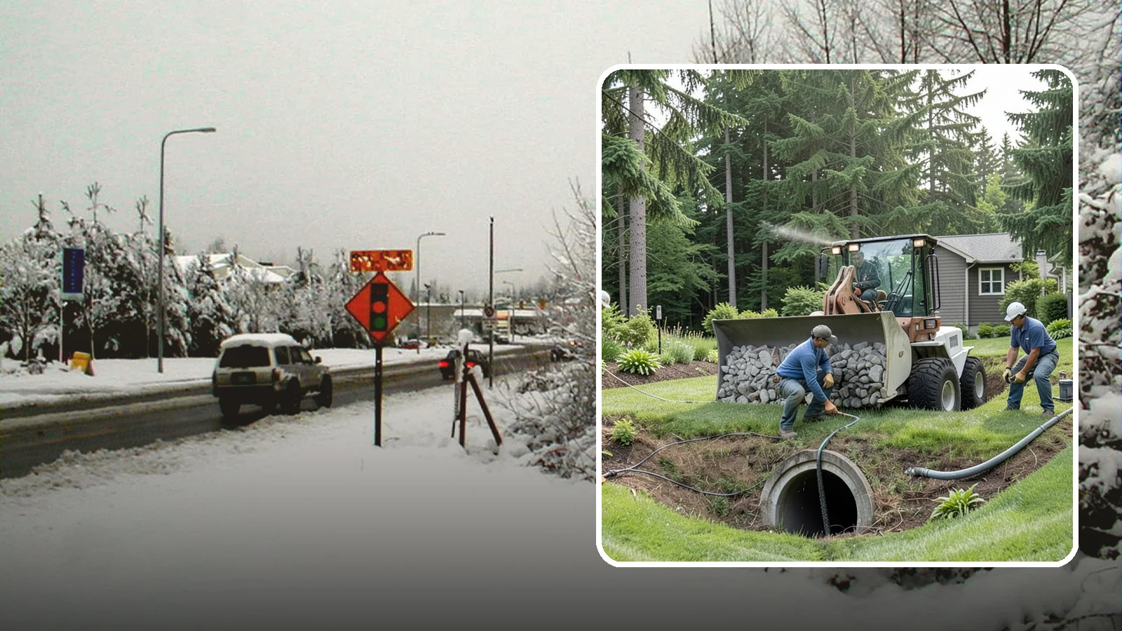 Sump Pump Drainage in Newcastle, King County, WA - We install sump pump systems that actively collect and pump water out of low areas where gravity drainage is not possible.