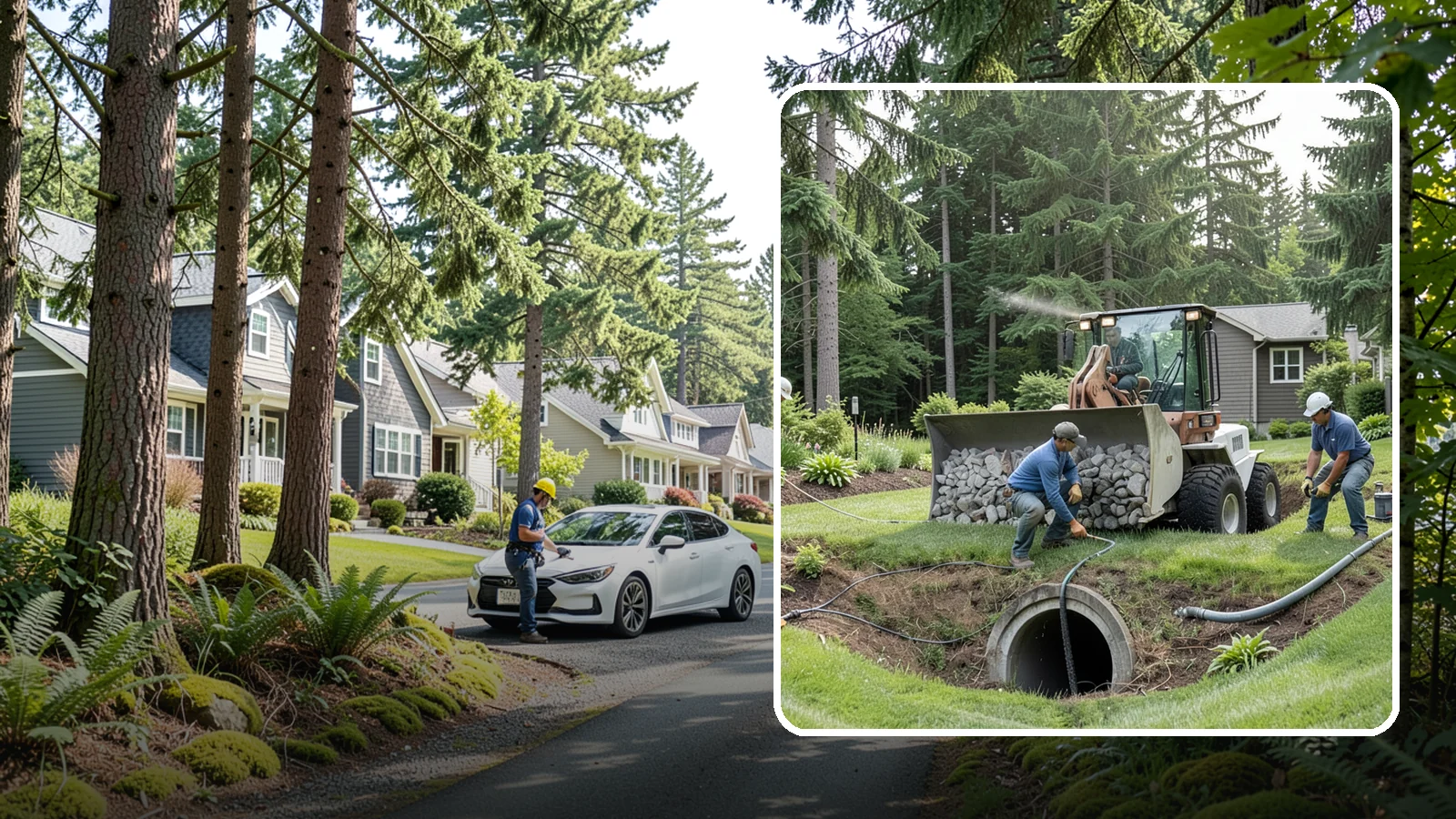 Sump Pump Drainage in Normandy Park, King County, WA - We install sump pump systems that actively collect and pump water out of low areas where gravity drainage is not possible.