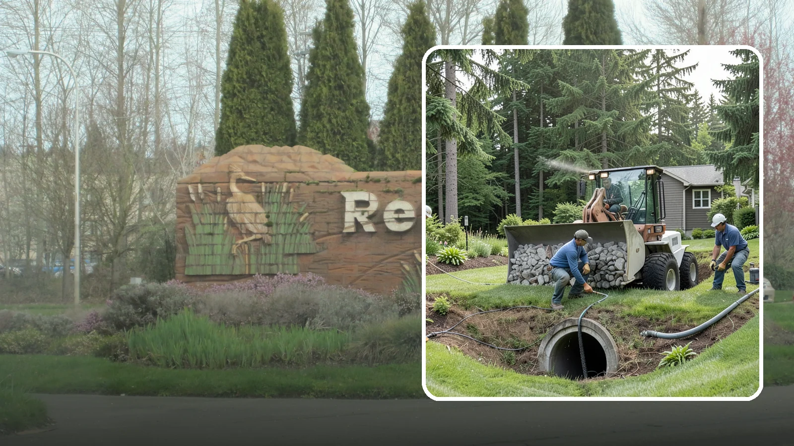 Sump Pump Drainage in Renton, King County, WA - We install sump pump systems that actively collect and pump water out of low areas where gravity drainage is not possible.