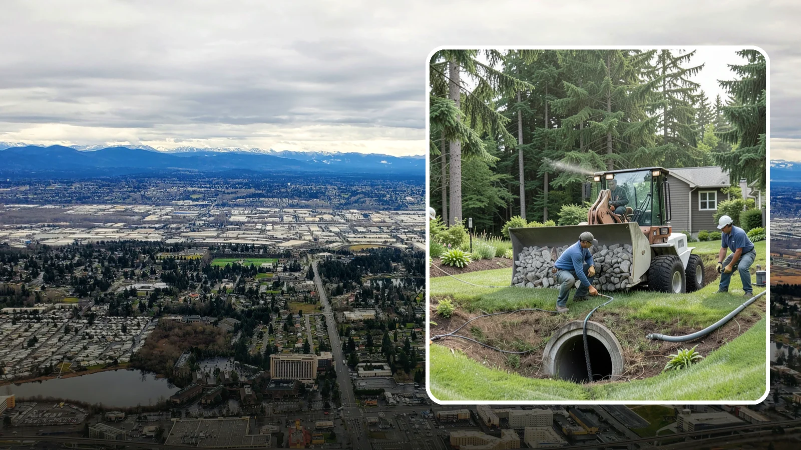 Sump Pump Drainage in SeaTac, King County, WA - We install sump pump systems that actively collect and pump water out of low areas where gravity drainage is not possible.