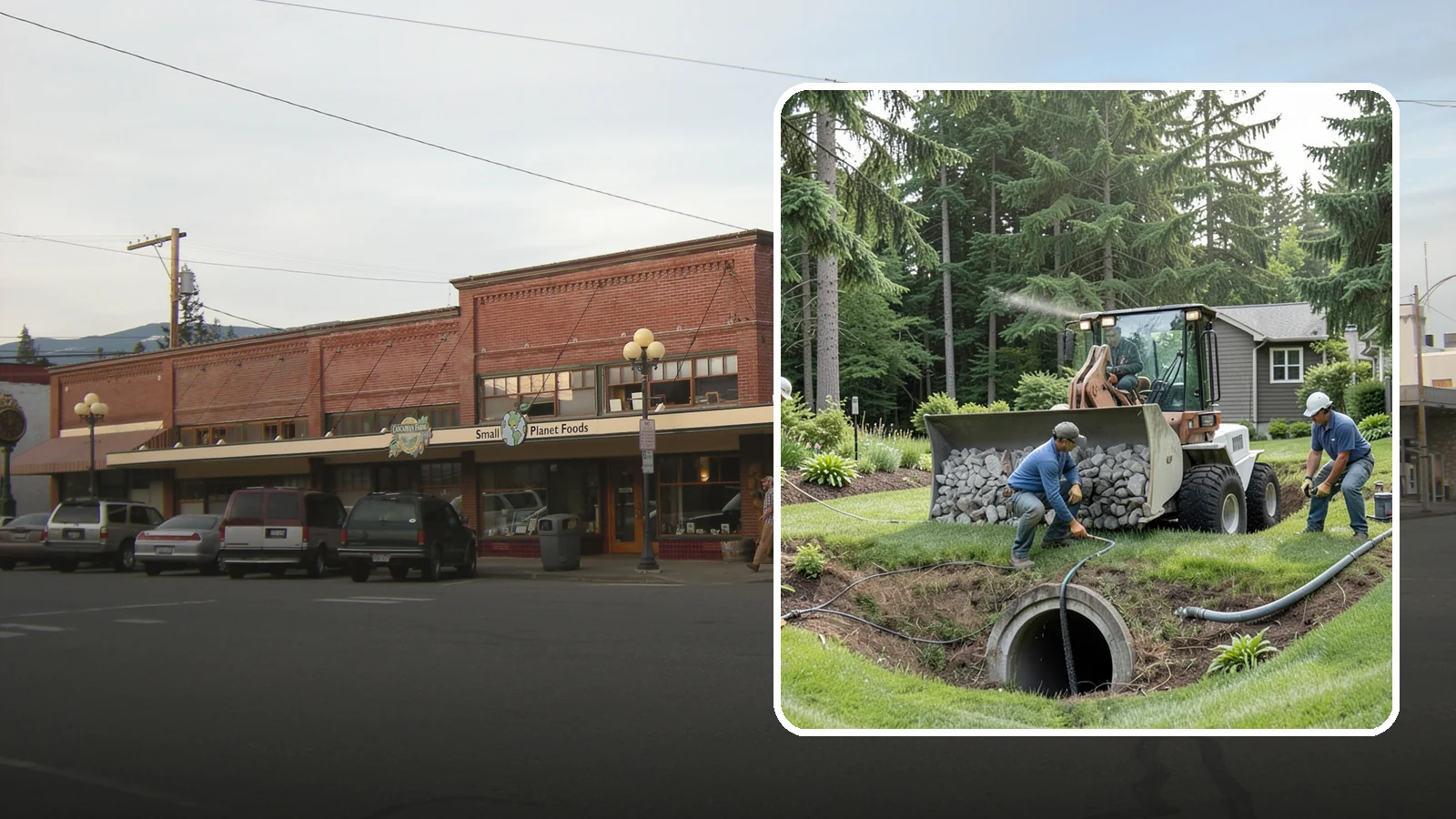 Sump Pump Drainage in Sedro-Woolley, Skagit County, WA - We install sump pump systems that actively collect and pump water out of low areas where gravity drainage is not possible.