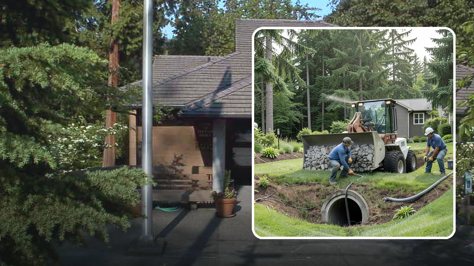 Sump Pump Drainage in Yarrow Point, King County, WA - We install sump pump systems that actively collect and pump water out of low areas where gravity drainage is not possible.