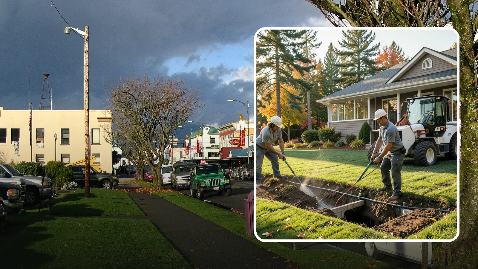 Surface Drainage Solution in Arlington, Snohomish County, WA - We regrade and install catch basins with piping to move standing surface water off your lawn and away from the house.