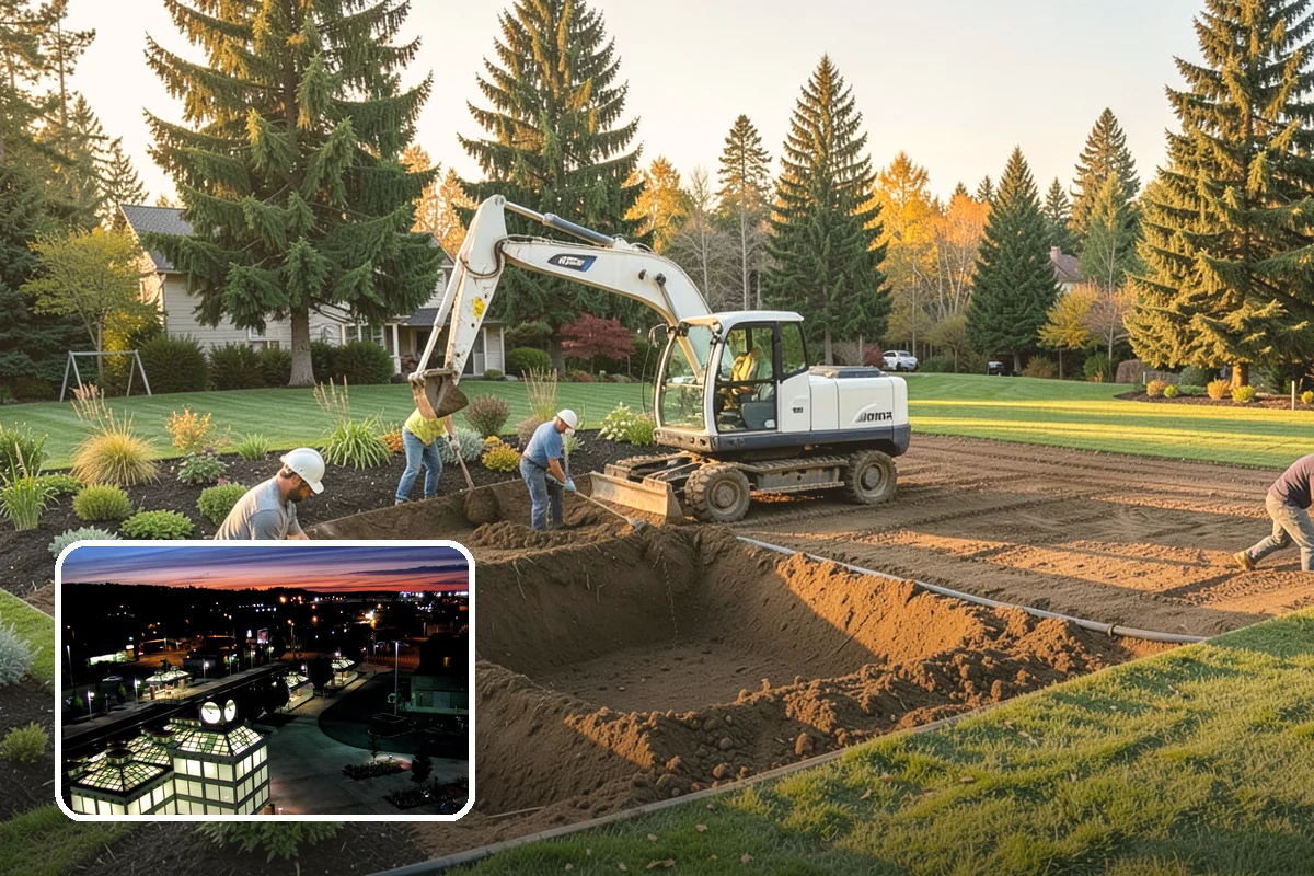 Surface Drainage Solution in Auburn, King County, WA - Eliminates puddles and soggy lawn spots