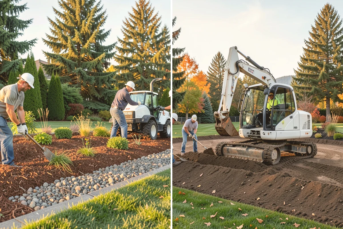 Surface Drainage Solution in Bellevue, King County, WA - Survey the yard grade and map where water pools