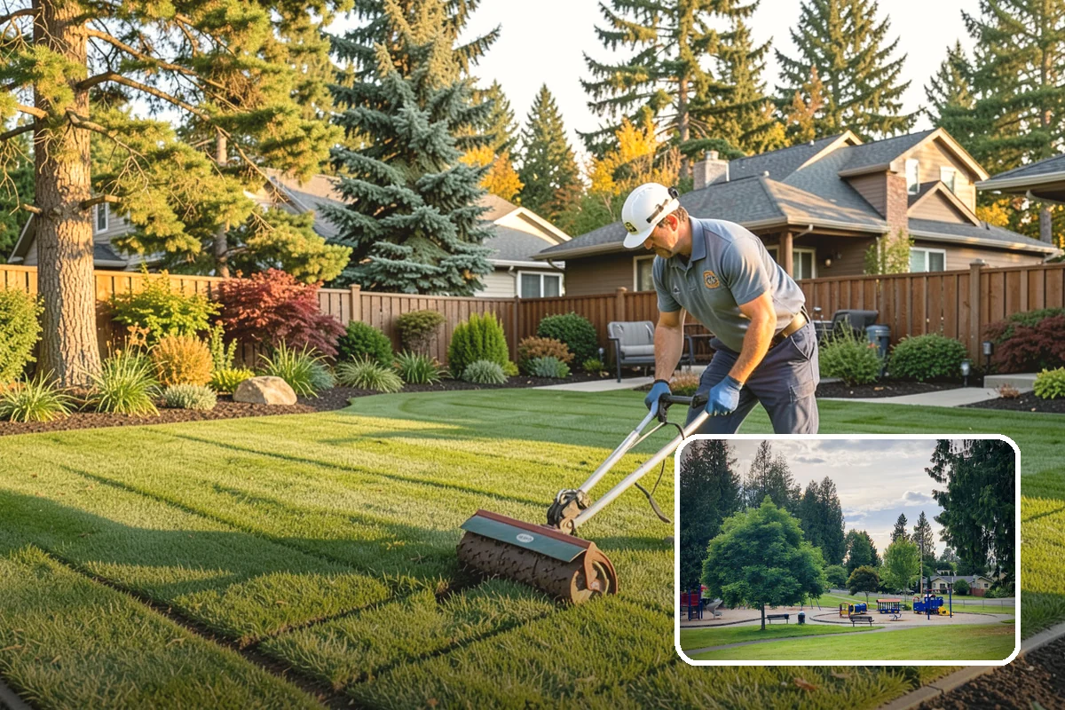 Surface Drainage Solution in Bonney Lake, Pierce County, WA - Eliminates puddles and soggy lawn spots