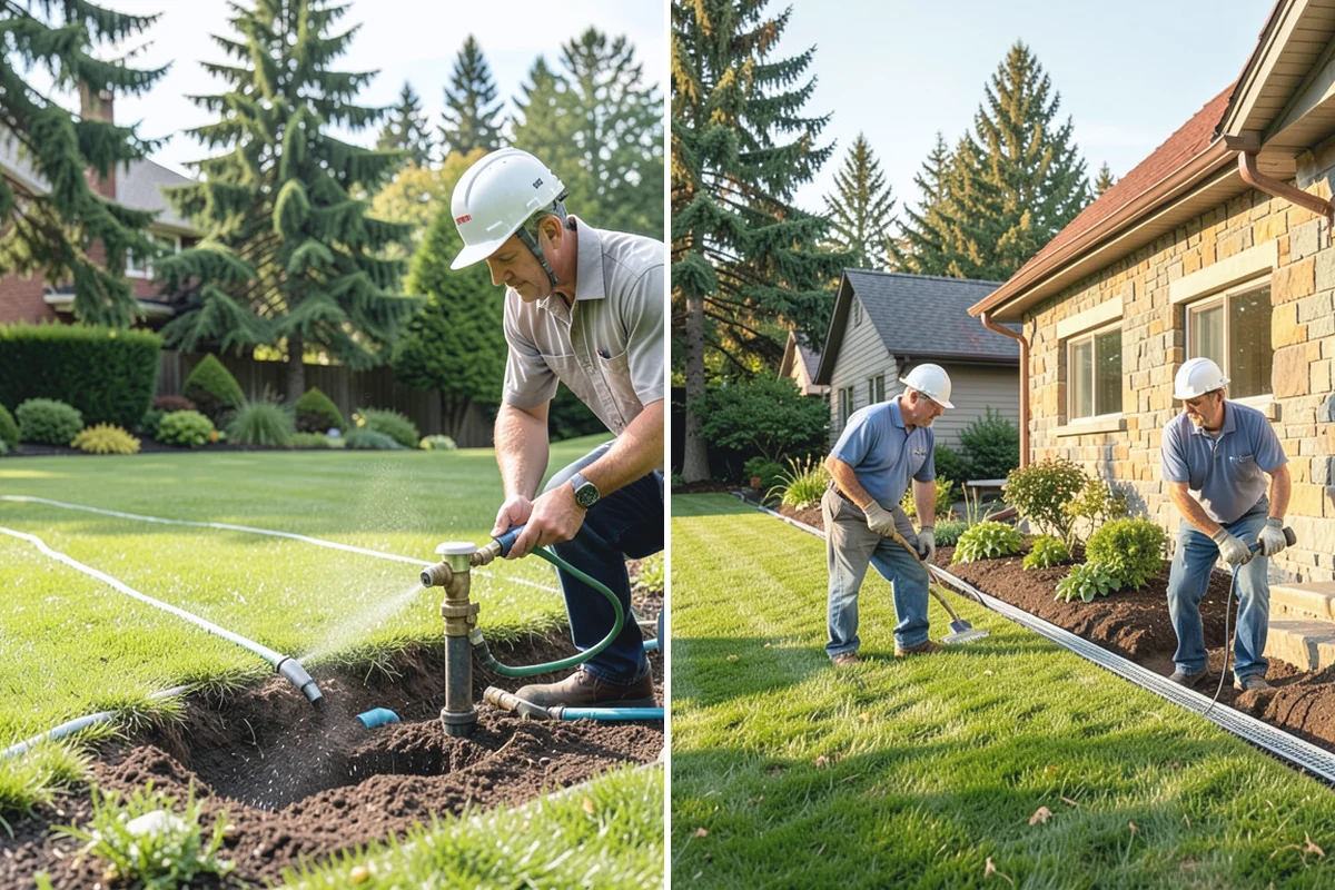 Surface Drainage Solution in Buckley, Pierce County, WA - Survey the yard grade and map where water pools