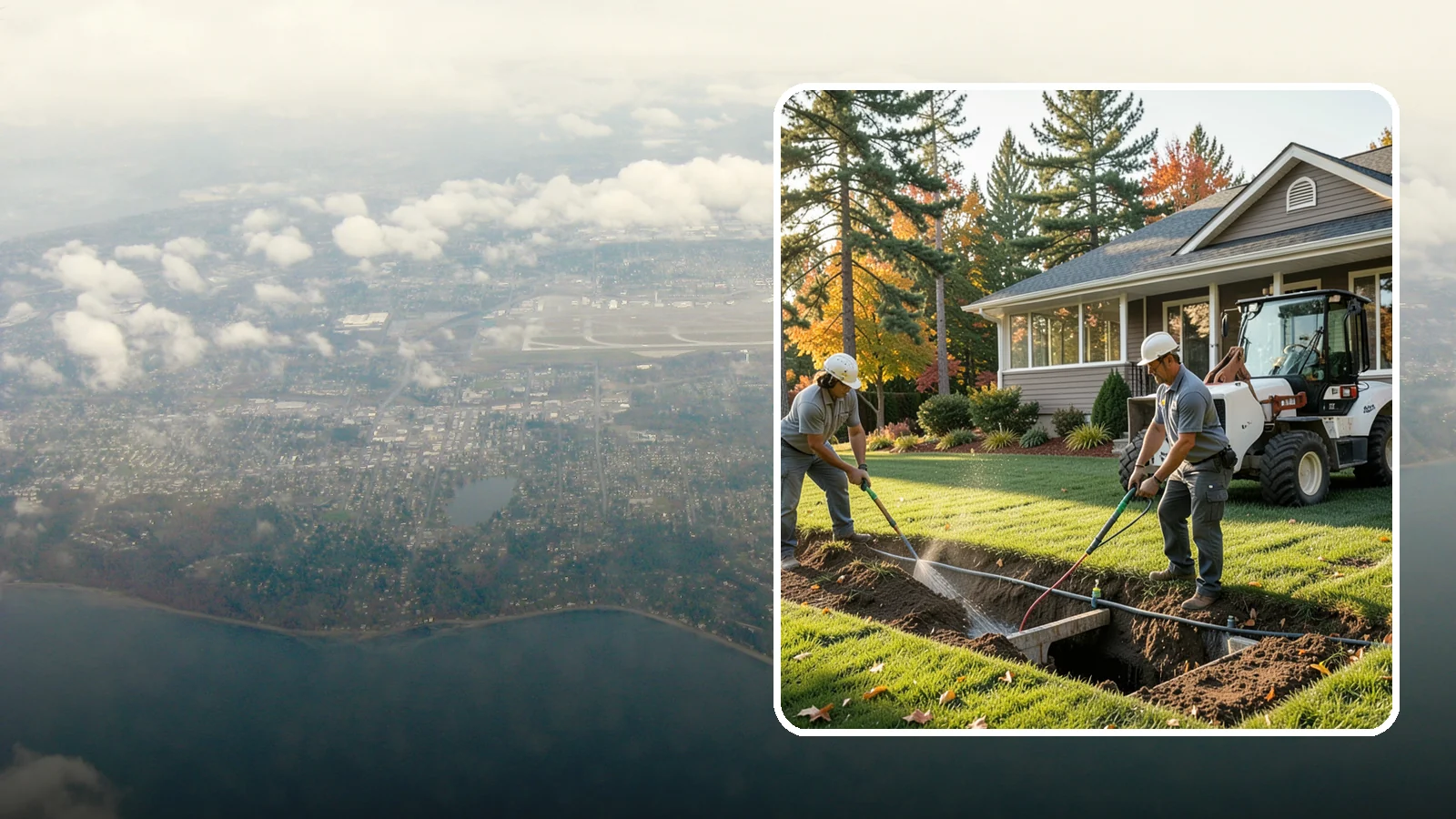 Surface Drainage Solution in Burien, King County, WA - We regrade and install catch basins with piping to move standing surface water off your lawn and away from the house.