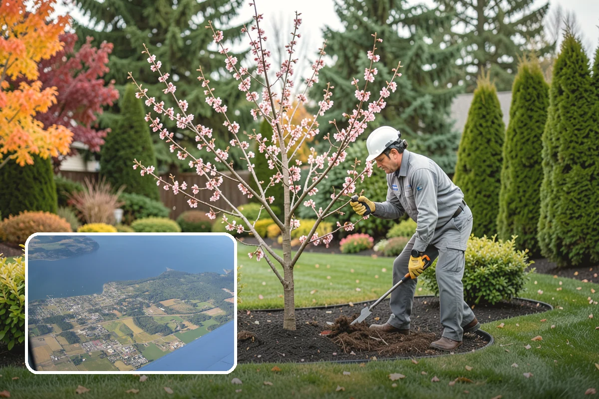 Surface Drainage Solution in Coupeville, Island County, WA - Eliminates puddles and soggy lawn spots