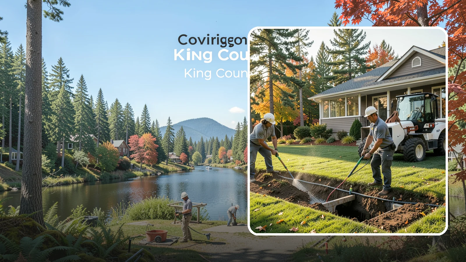 Surface Drainage Solution in Covington, King County, WA - We regrade and install catch basins with piping to move standing surface water off your lawn and away from the house.
