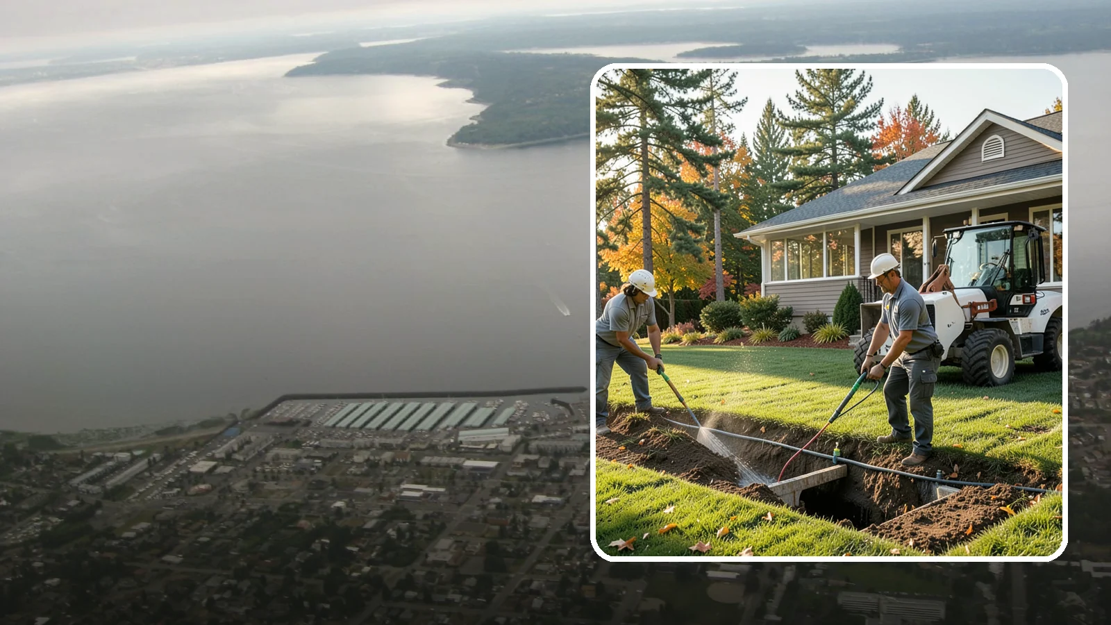 Surface Drainage Solution in Des Moines, King County, WA - We regrade and install catch basins with piping to move standing surface water off your lawn and away from the house.