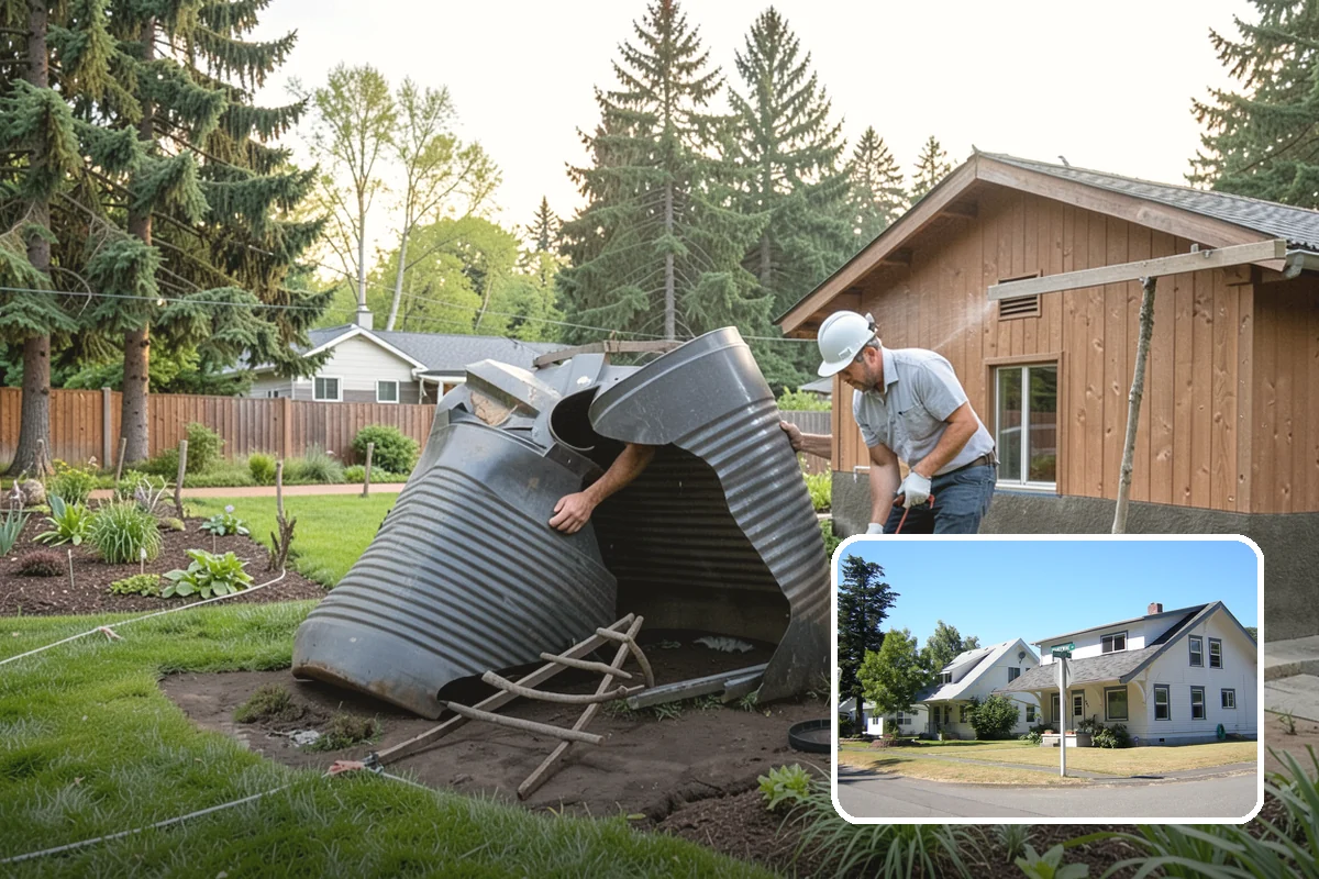 Surface Drainage Solution in DuPont, Pierce County, WA - Eliminates puddles and soggy lawn spots