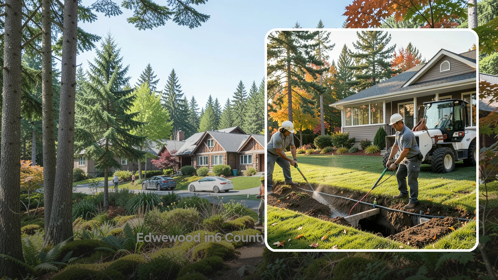 Surface Drainage Solution in Edgewood, Pierce County, WA - We regrade and install catch basins with piping to move standing surface water off your lawn and away from the house.