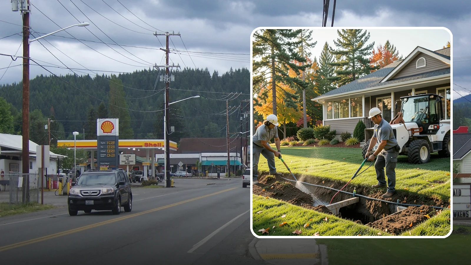 Surface Drainage Solution in Granite Falls, Snohomish County, WA - We regrade and install catch basins with piping to move standing surface water off your lawn and away from the house.