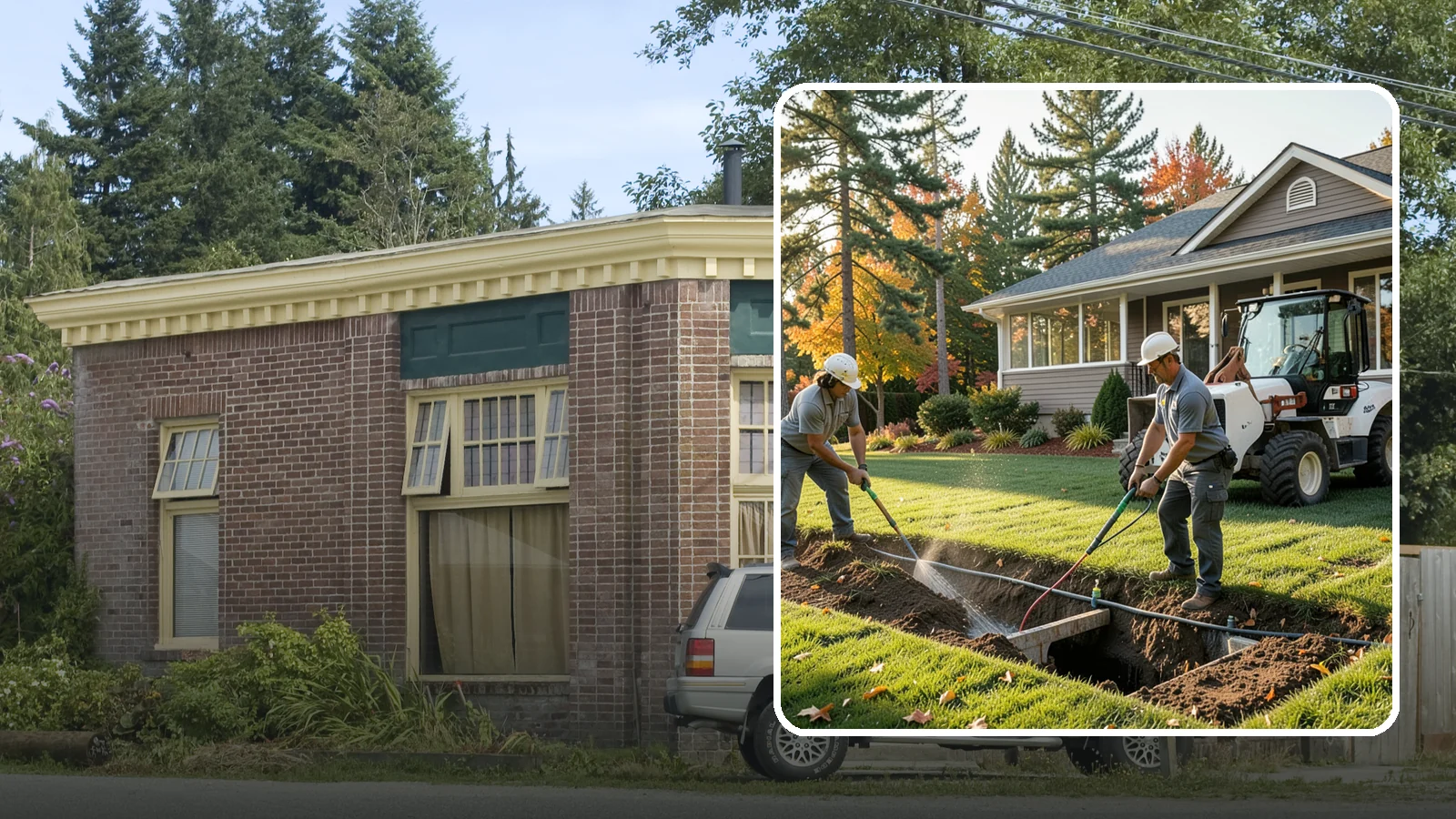 Surface Drainage Solution in Hamilton, Skagit County, WA - We regrade and install catch basins with piping to move standing surface water off your lawn and away from the house.