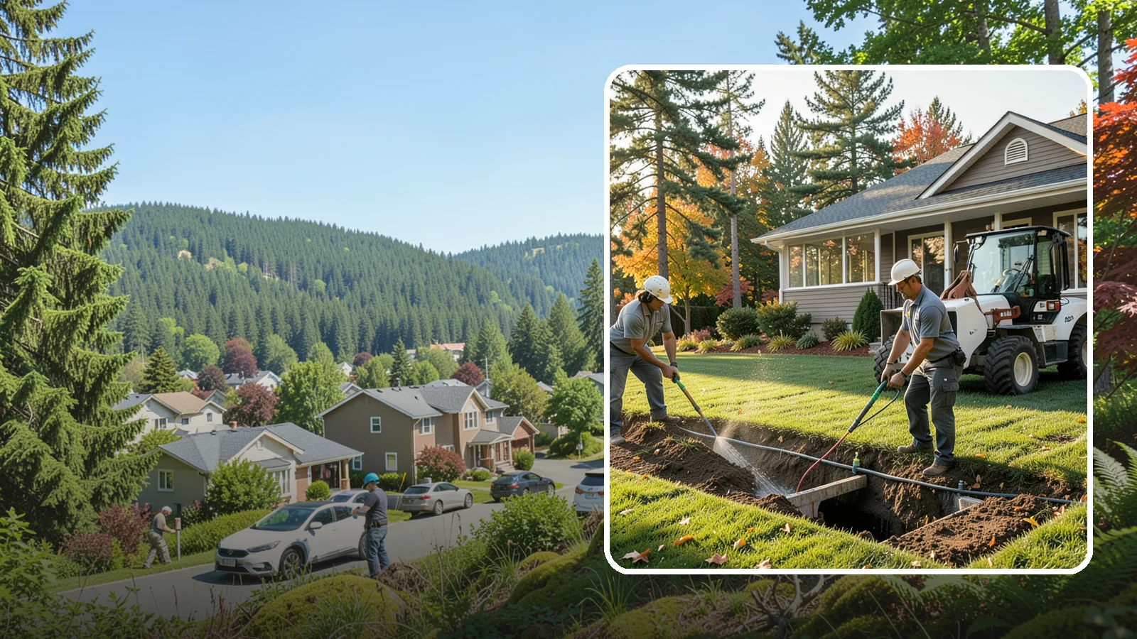 Surface Drainage Solution in Index, Snohomish County, WA - We regrade and install catch basins with piping to move standing surface water off your lawn and away from the house.
