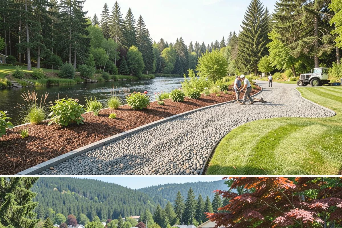 Surface Drainage Solution in Index, Snohomish County, WA - Ideal in late spring through early fall when soil is workable for regrading and new turf can establish before winter rains.
