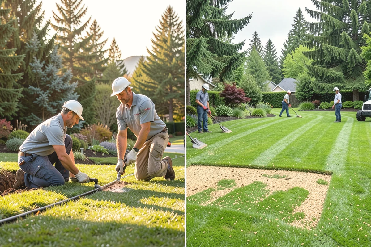 Surface Drainage Solution in Issaquah, King County, WA - Survey the yard grade and map where water pools