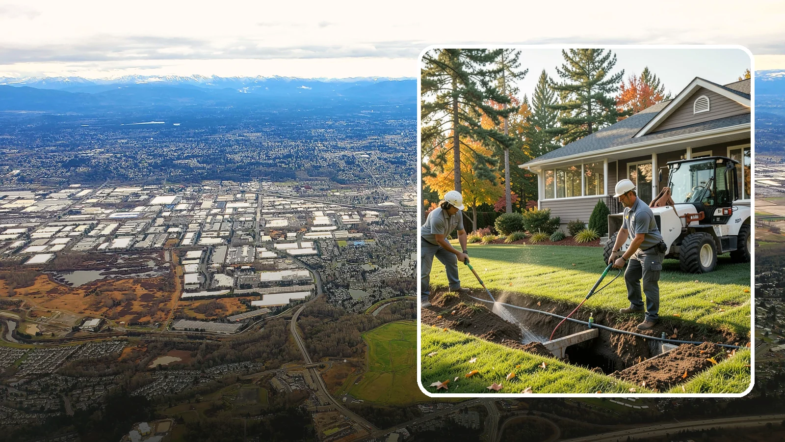 Surface Drainage Solution in Kent, King County, WA - We regrade and install catch basins with piping to move standing surface water off your lawn and away from the house.