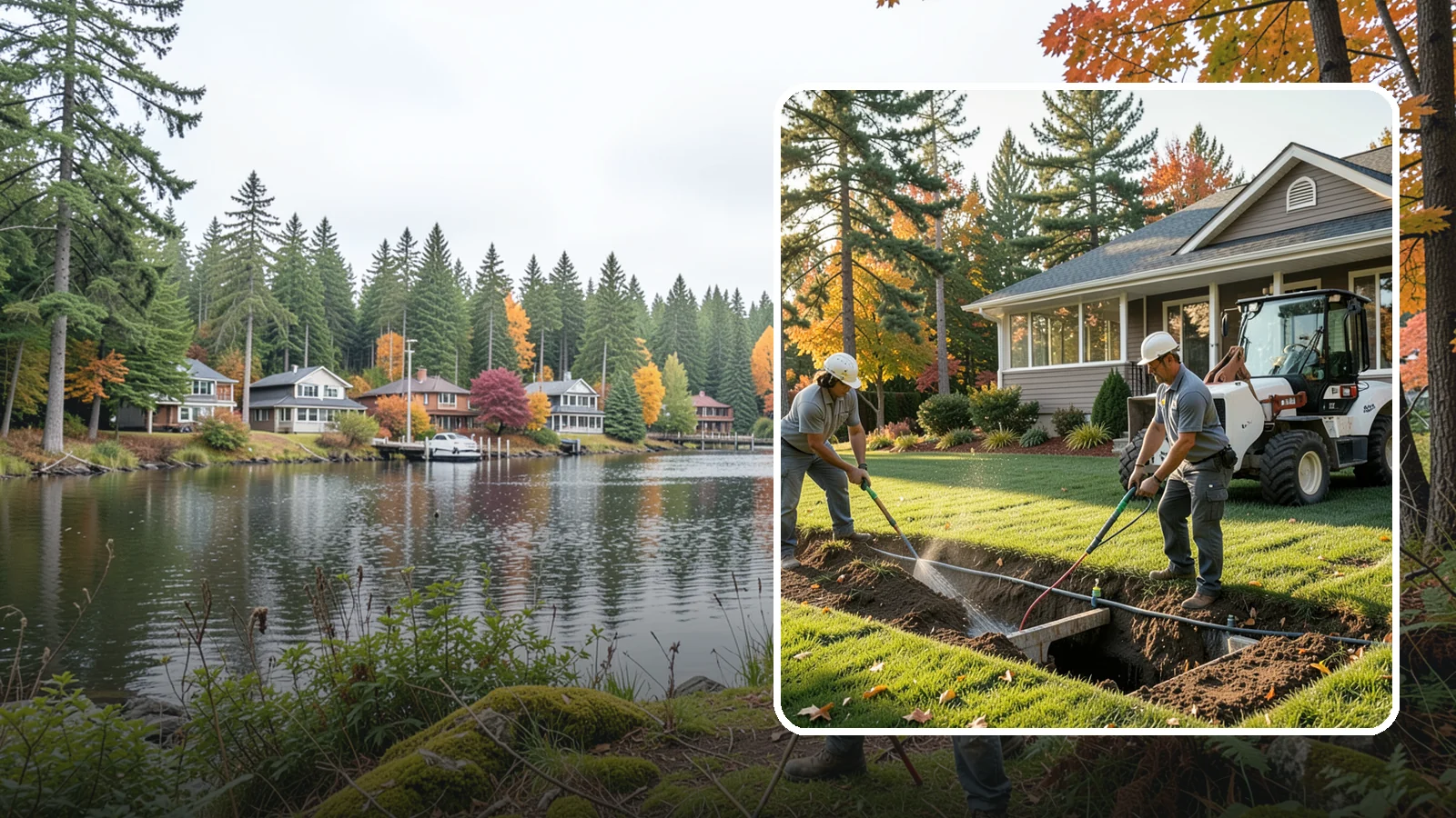 Surface Drainage Solution in La Conner, Skagit County, WA - We regrade and install catch basins with piping to move standing surface water off your lawn and away from the house.