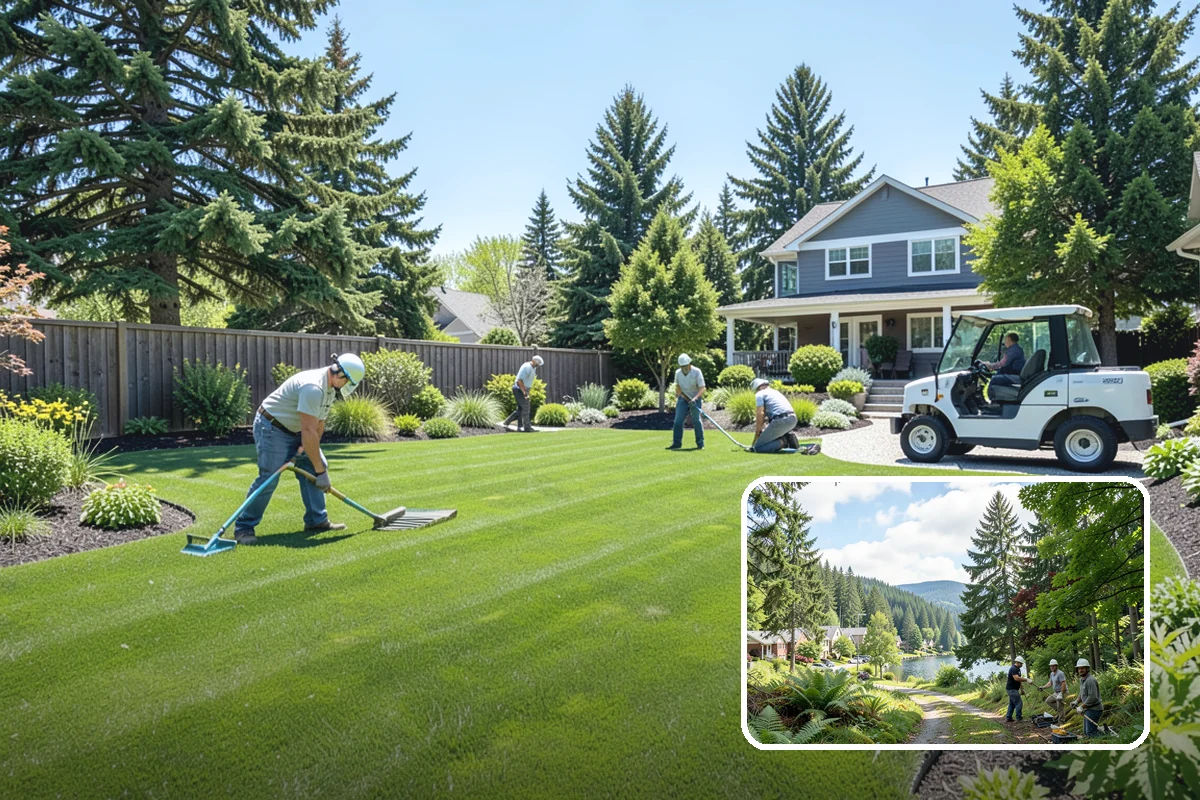 Surface Drainage Solution in Lake Forest Park, King County, WA - Eliminates puddles and soggy lawn spots