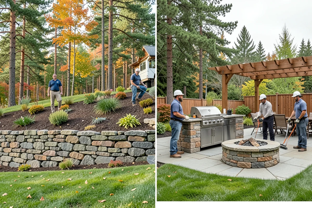 Surface Drainage Solution in Lake Forest Park, King County, WA - Survey the yard grade and map where water pools