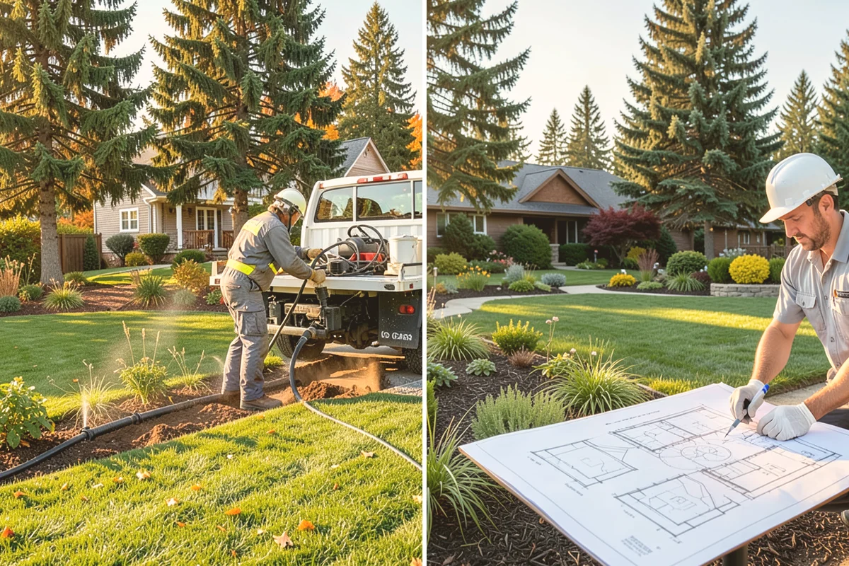 Surface Drainage Solution in Langley, Island County, WA - Survey the yard grade and map where water pools