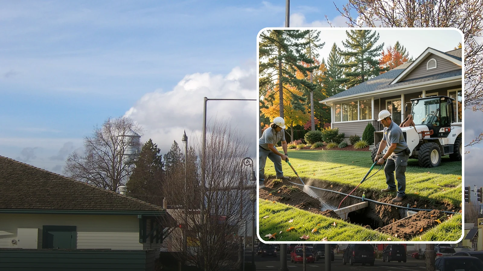 Surface Drainage Solution in Marysville, Snohomish County, WA - We regrade and install catch basins with piping to move standing surface water off your lawn and away from the house.