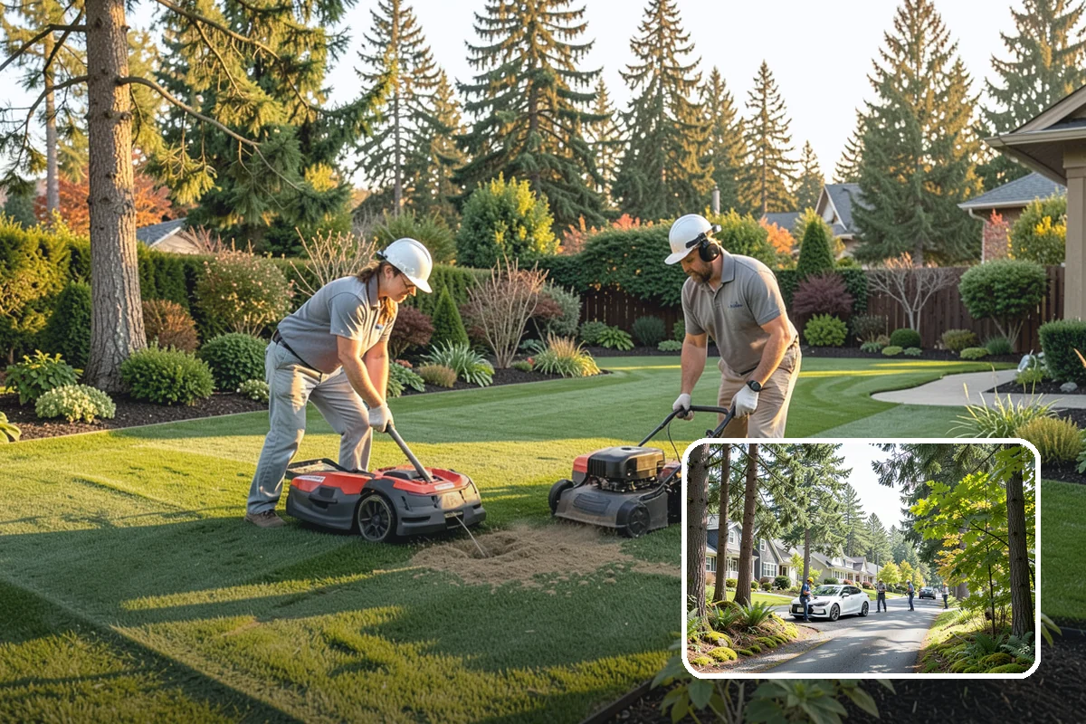 Surface Drainage Solution in Normandy Park, King County, WA - Eliminates puddles and soggy lawn spots