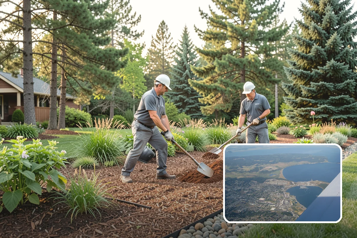 Surface Drainage Solution in Oak Harbor, Island County, WA - Eliminates puddles and soggy lawn spots