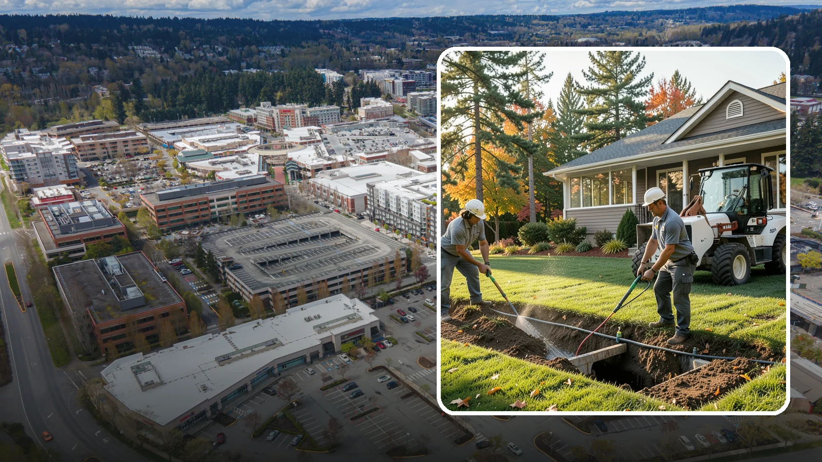 Surface Drainage Solution in Redmond, King County, WA - We regrade and install catch basins with piping to move standing surface water off your lawn and away from the house.