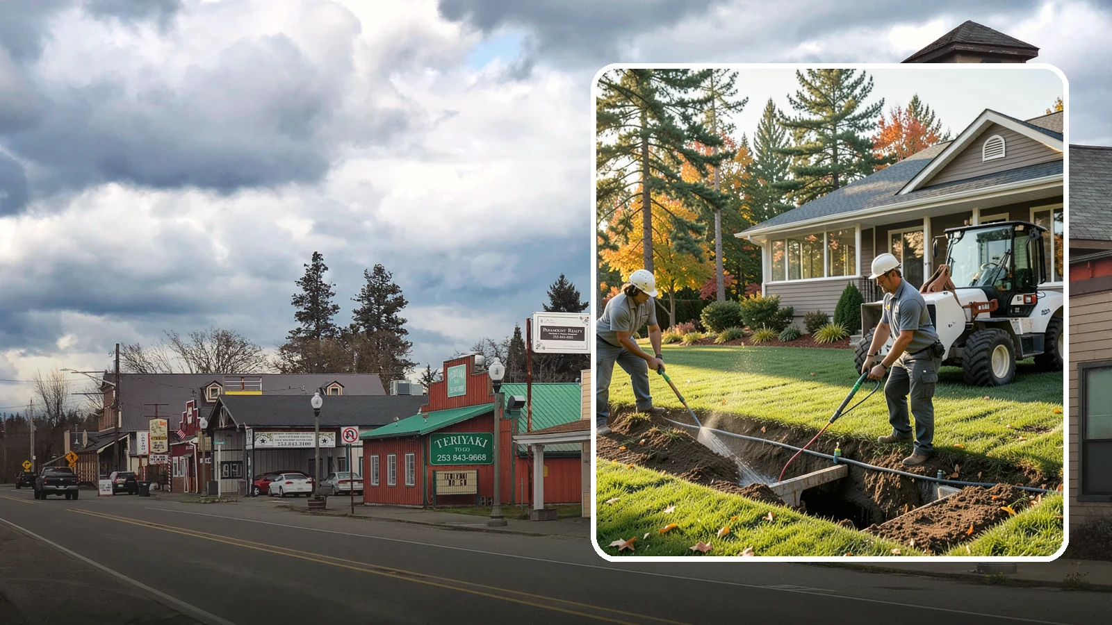 Surface Drainage Solution in Roy, Pierce County, WA - We regrade and install catch basins with piping to move standing surface water off your lawn and away from the house.